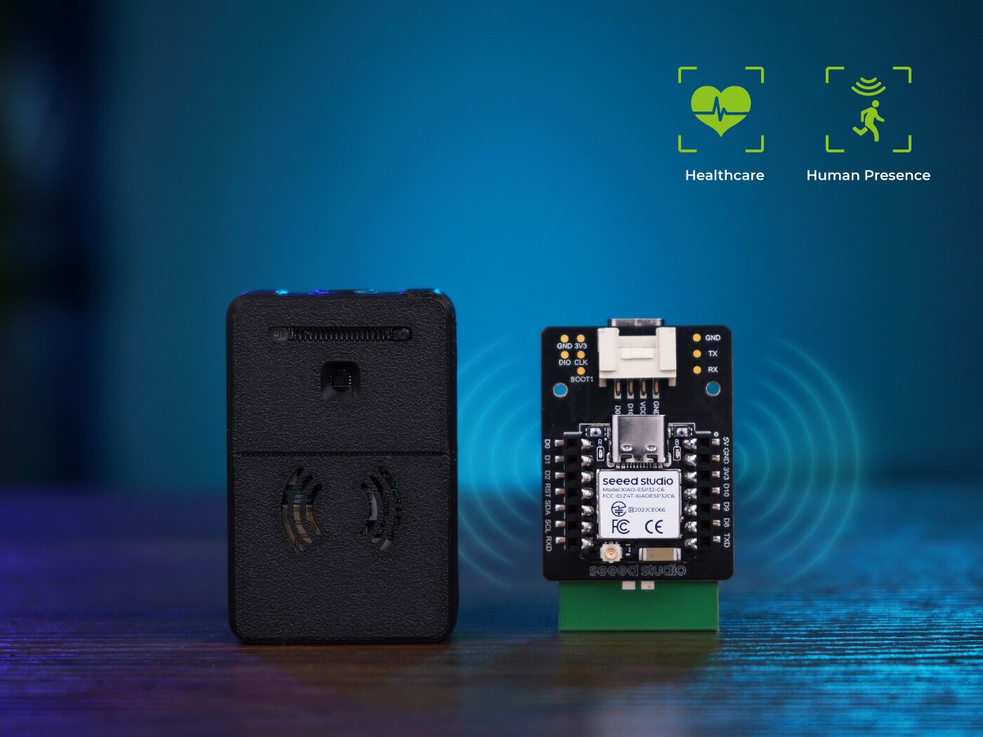 MedAlert prototype - Seeed XIAO ESP32-C6 and MR60BHA2 mmWave kit